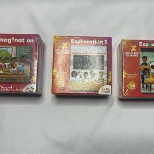 AX puzzles (Imagination, Exploration 1 and Exploration 2)